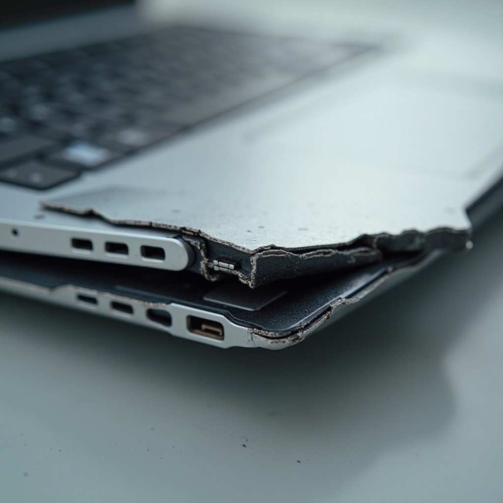 laptop die open klapt