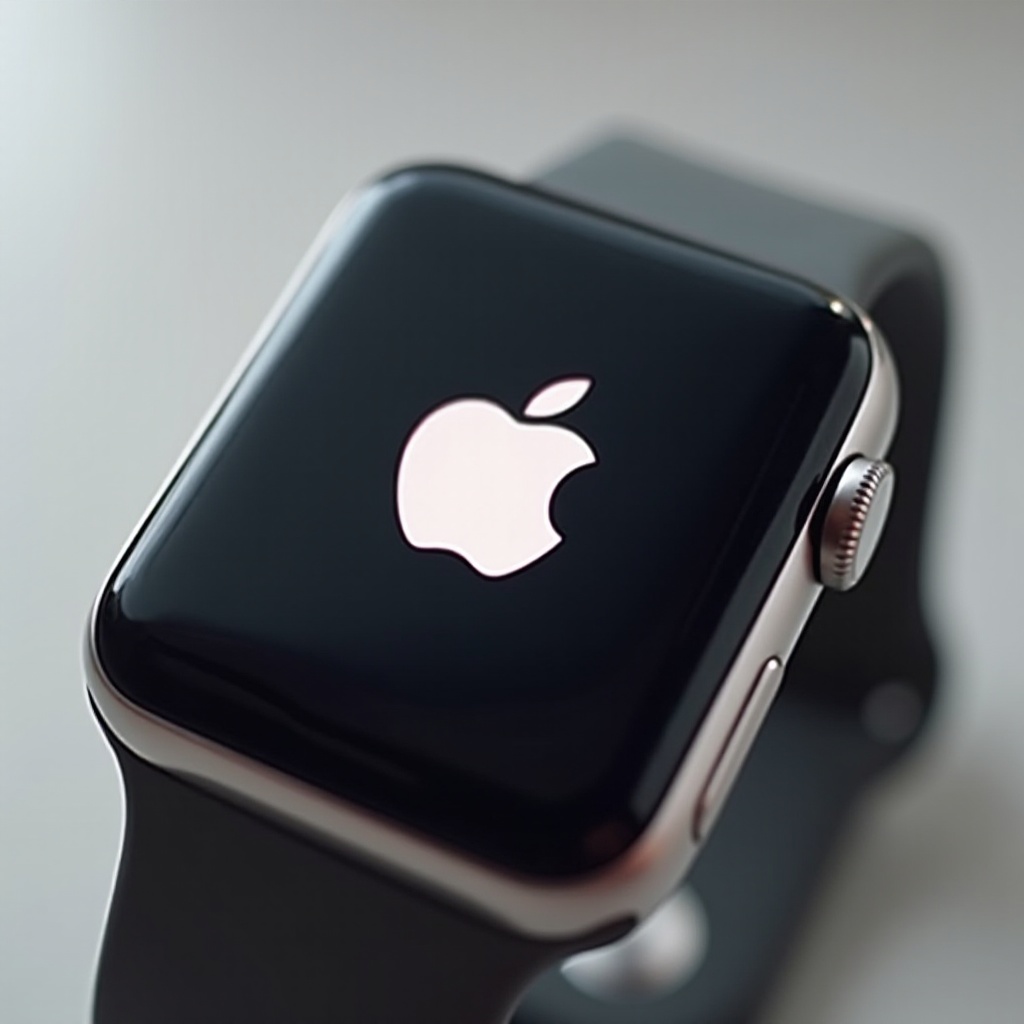 apple watch showing apple logo