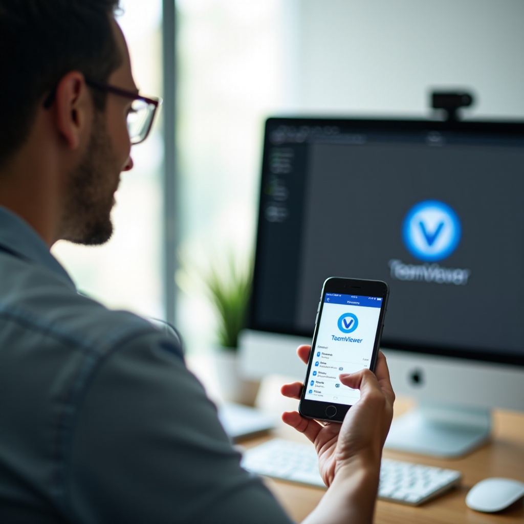 teamviewer how to have easy connect from phone to comp