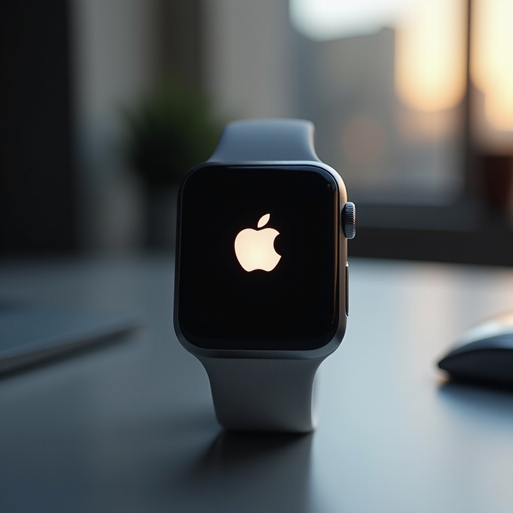 apple watch pokazuje logo apple
