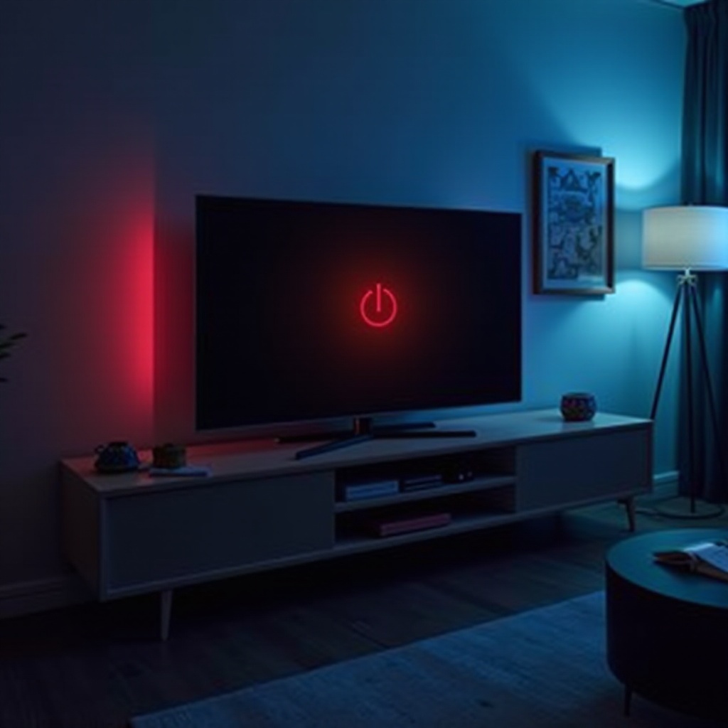 samsung tv red light on but won't turn on