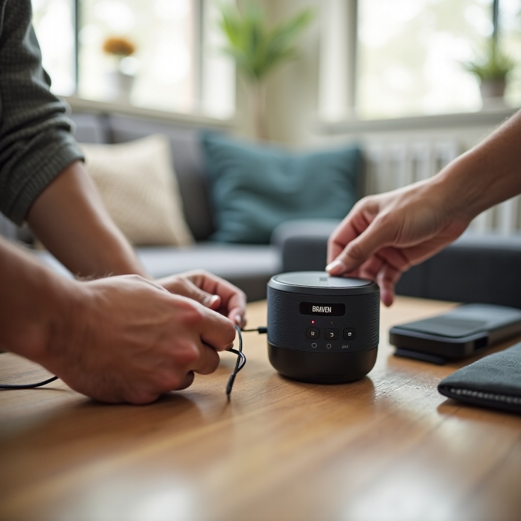 cara memasangkan speaker braven