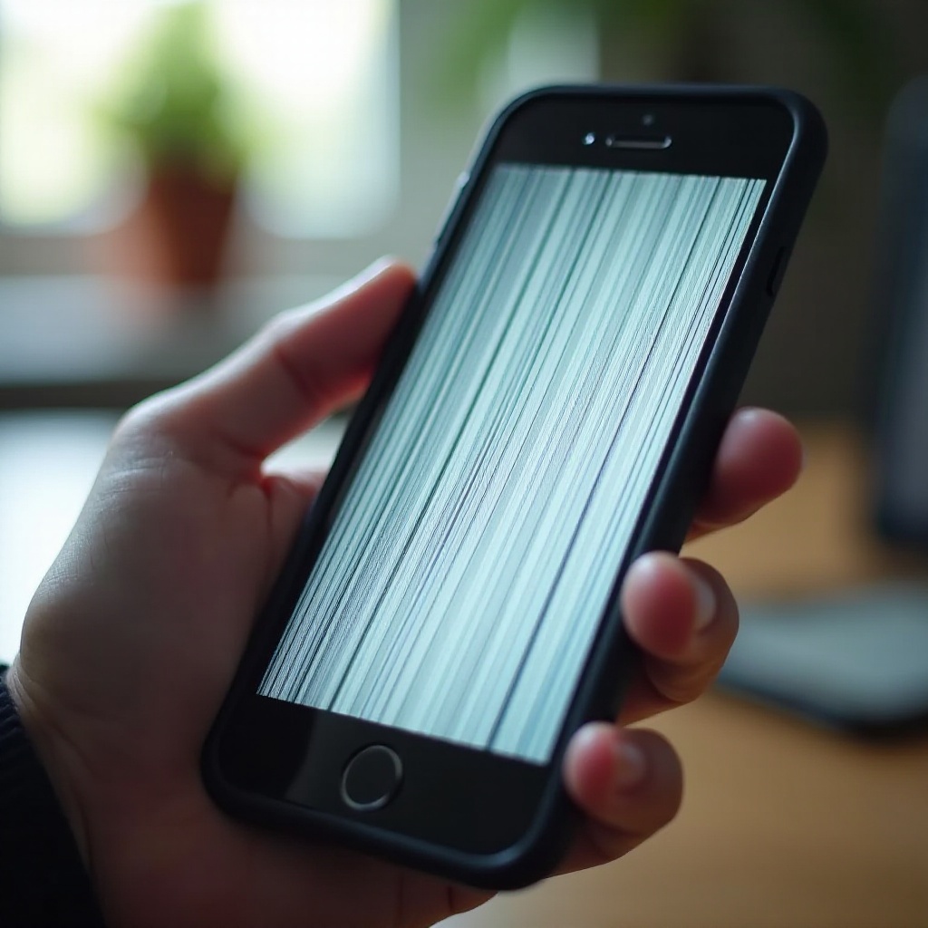 waarom heeft mijn telefoon lijnen op het scherm