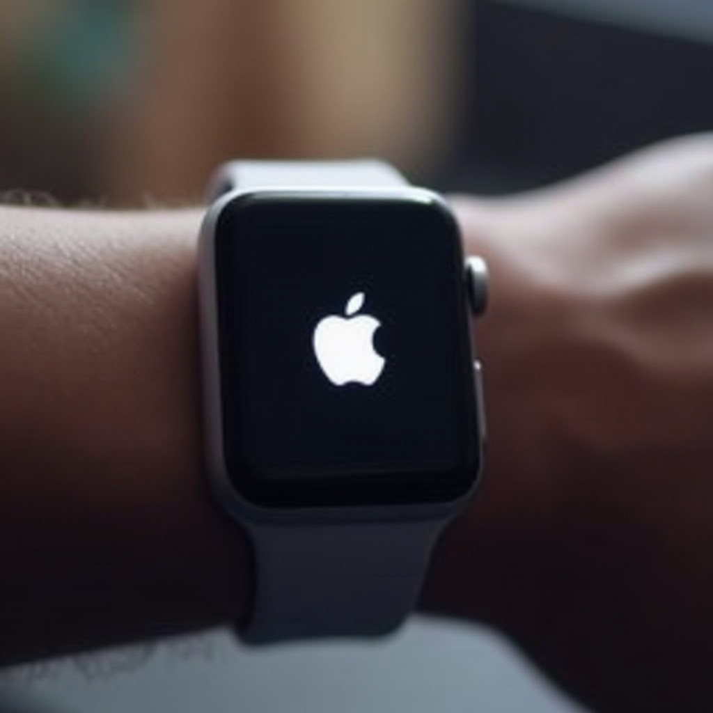 jam tangan apple terus mengalami restart logo apple