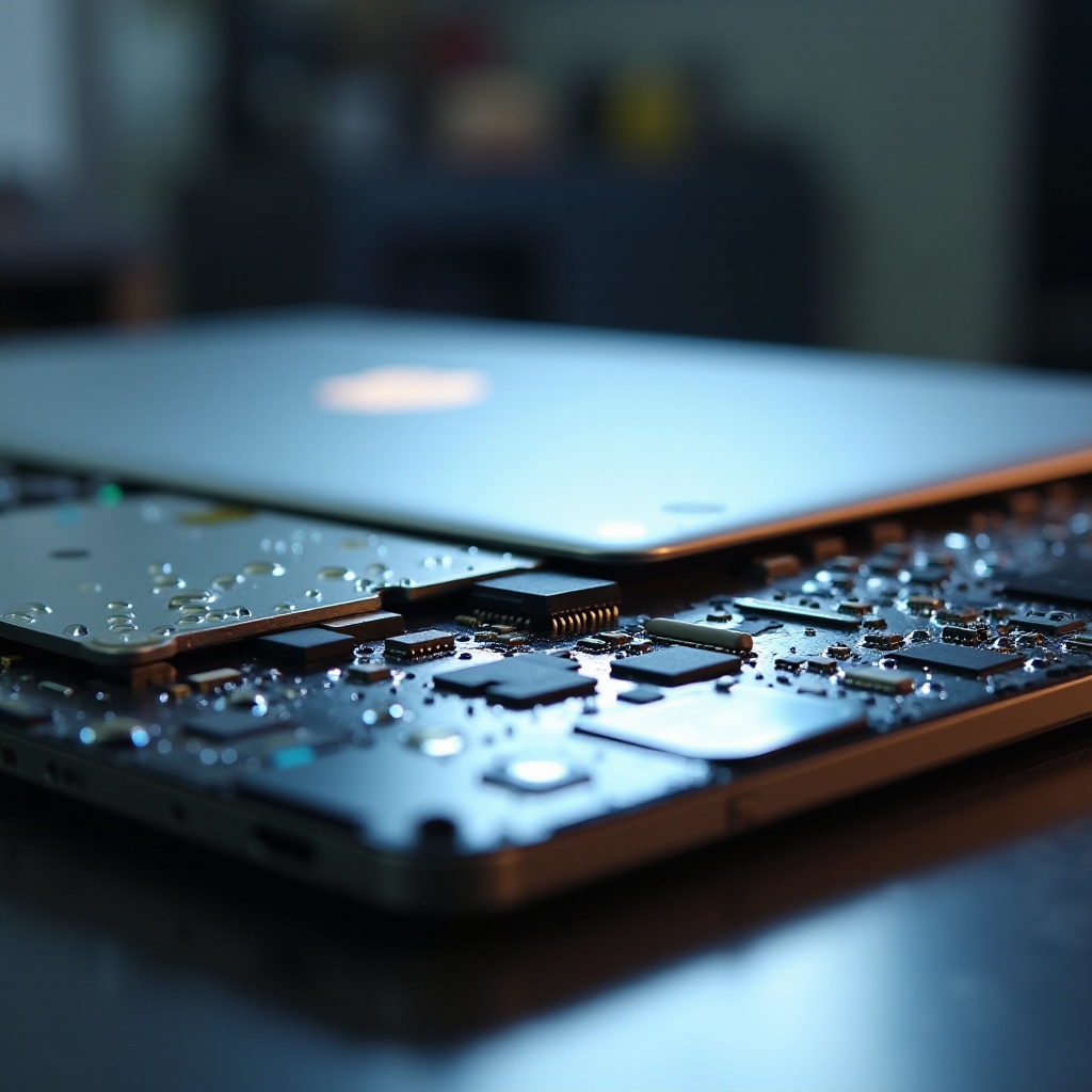 uszkodzenie wodne macbooka