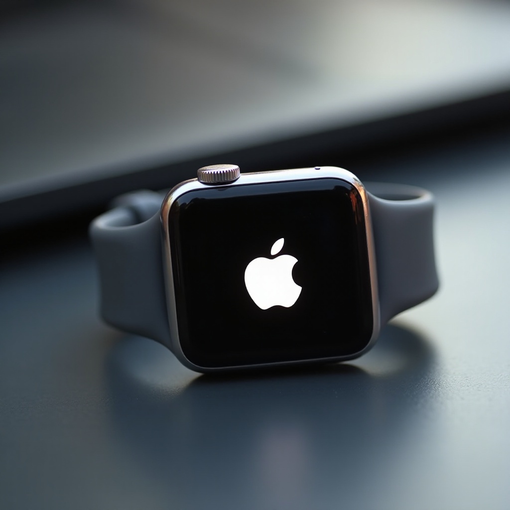 Apple Watch toont Apple-logo