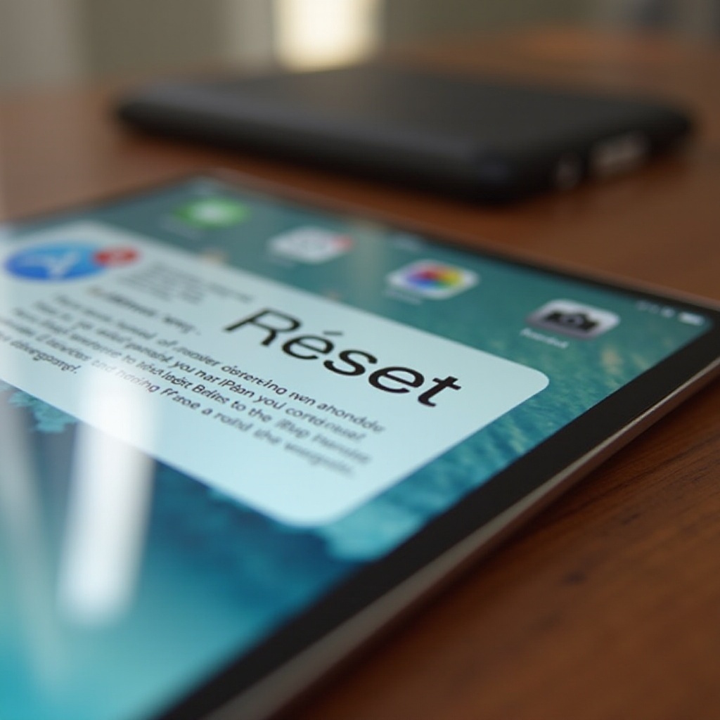 wat doet het resetten van een iPad