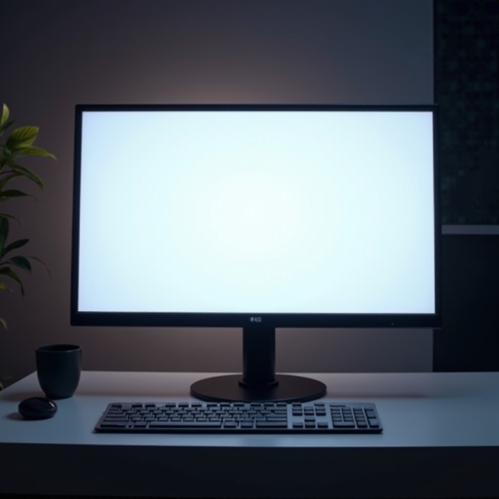 mengapa monitor lg menunjukkan layar putih transparan