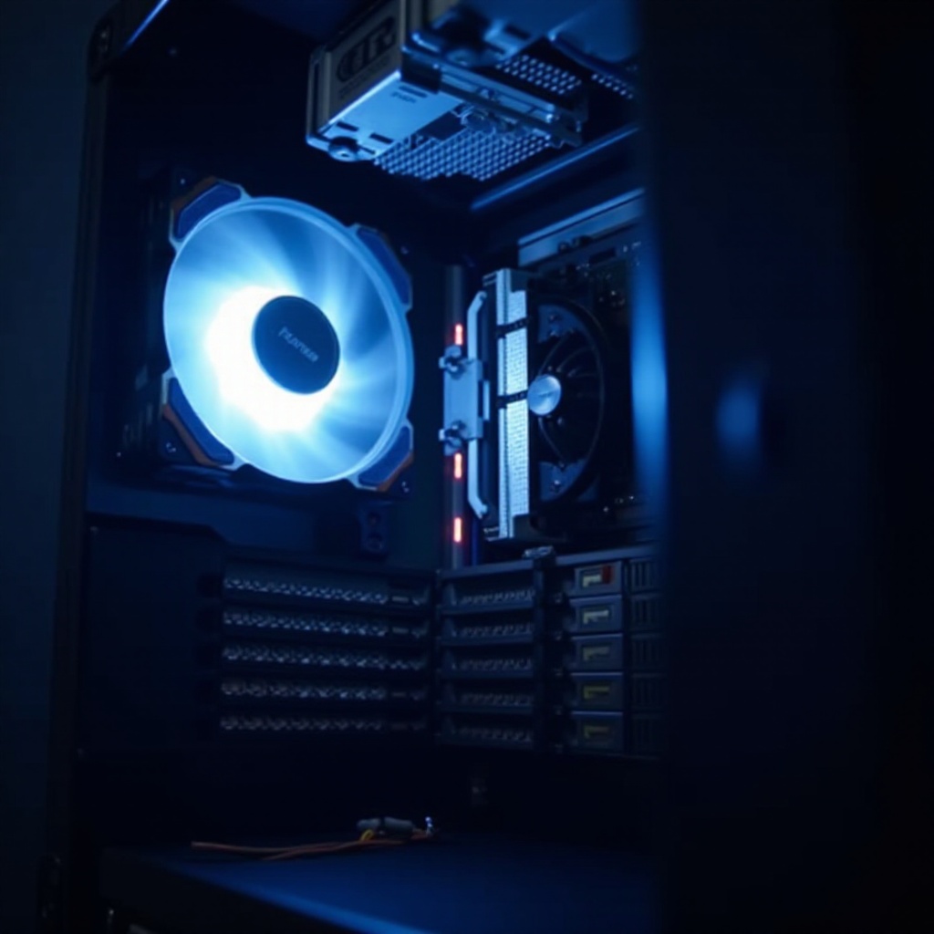 tuuletin valo palaa, mutta ei pyöri tietokoneessa