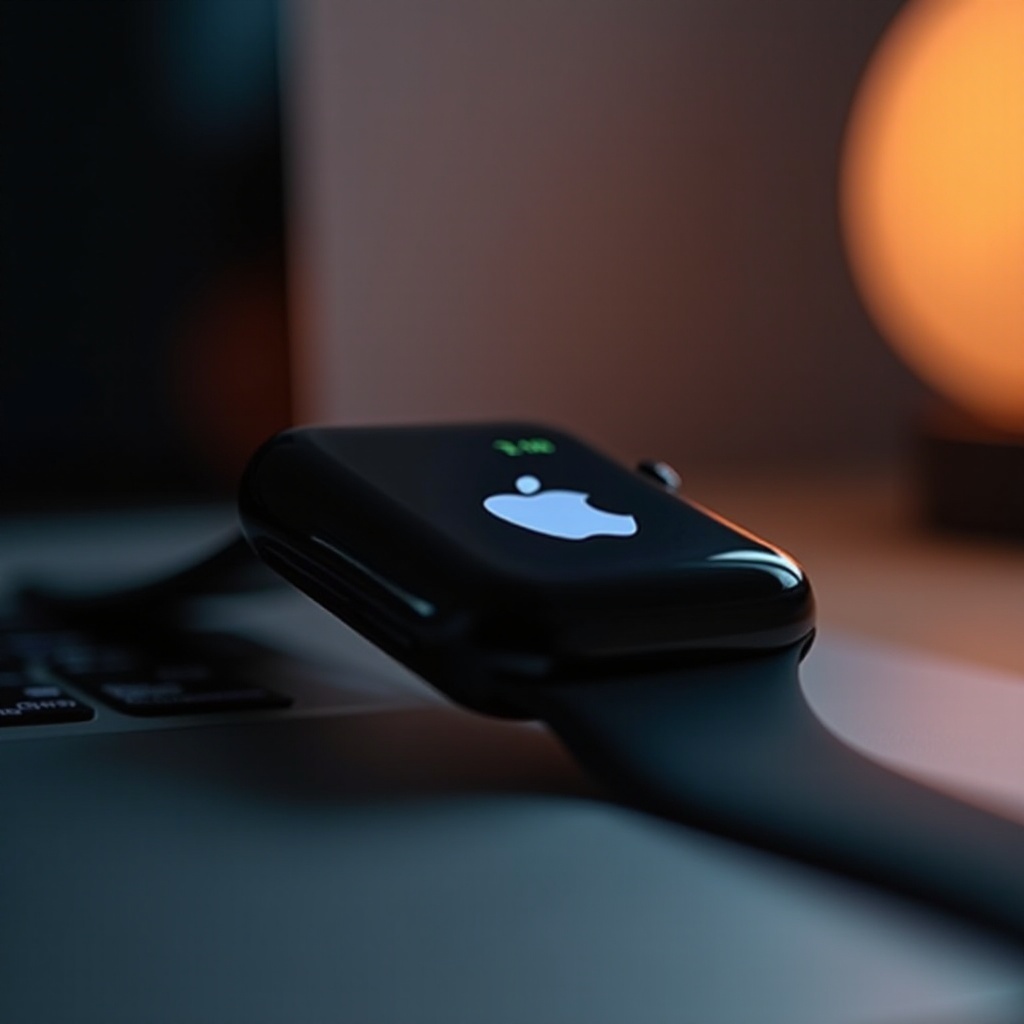Apple Watch näyttää Apple-logoa