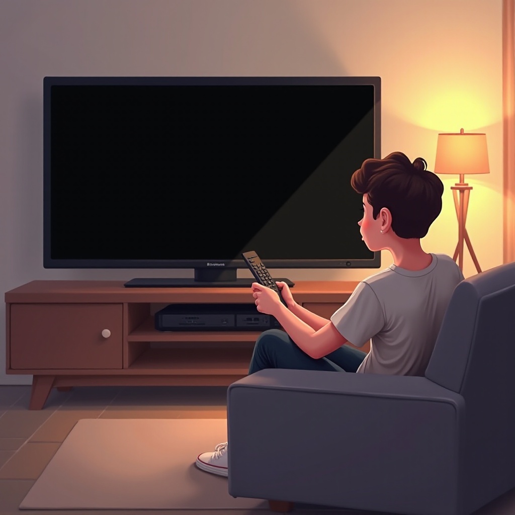 tv meni mustaksi äänen kanssa