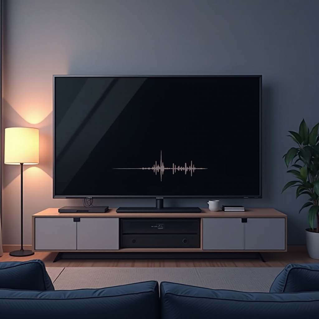 テレビが黒くなって音はある