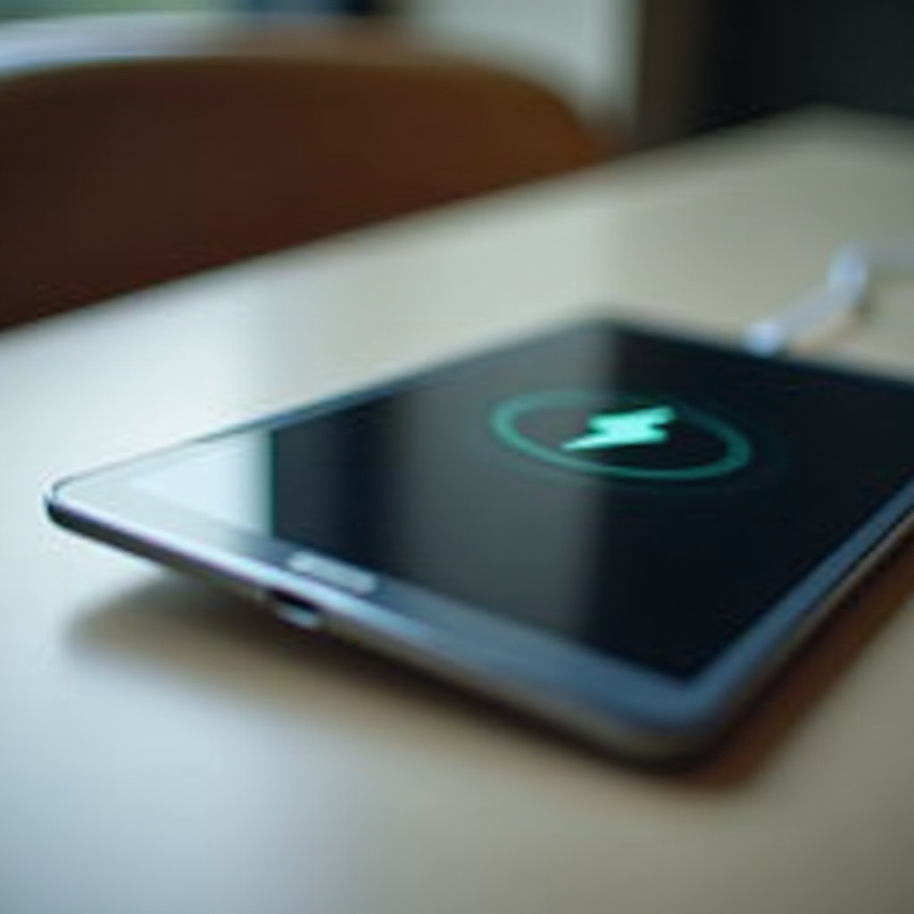 samsung tablet toont een bliksemschicht maar laadt niet op