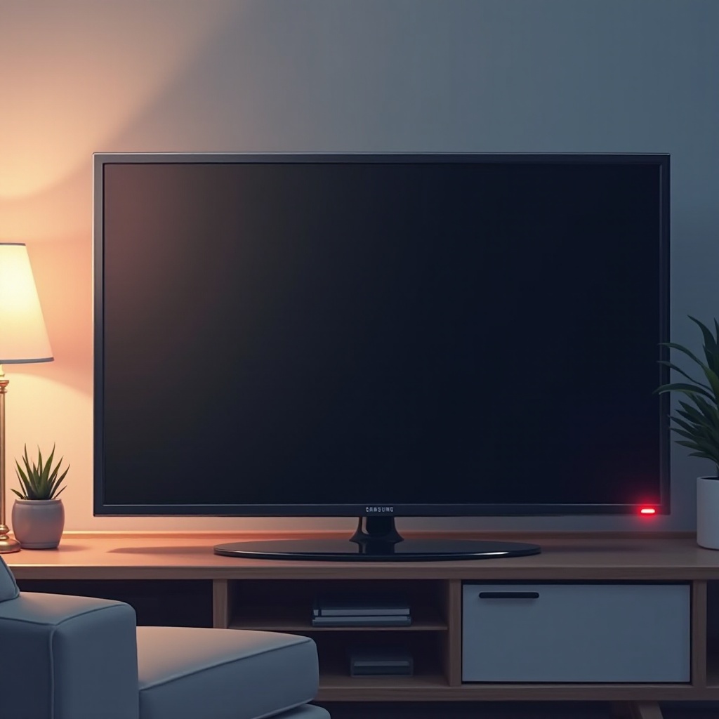 Czerwone światło w telewizorze Samsung jest włączone, ale telewizor się nie włącza