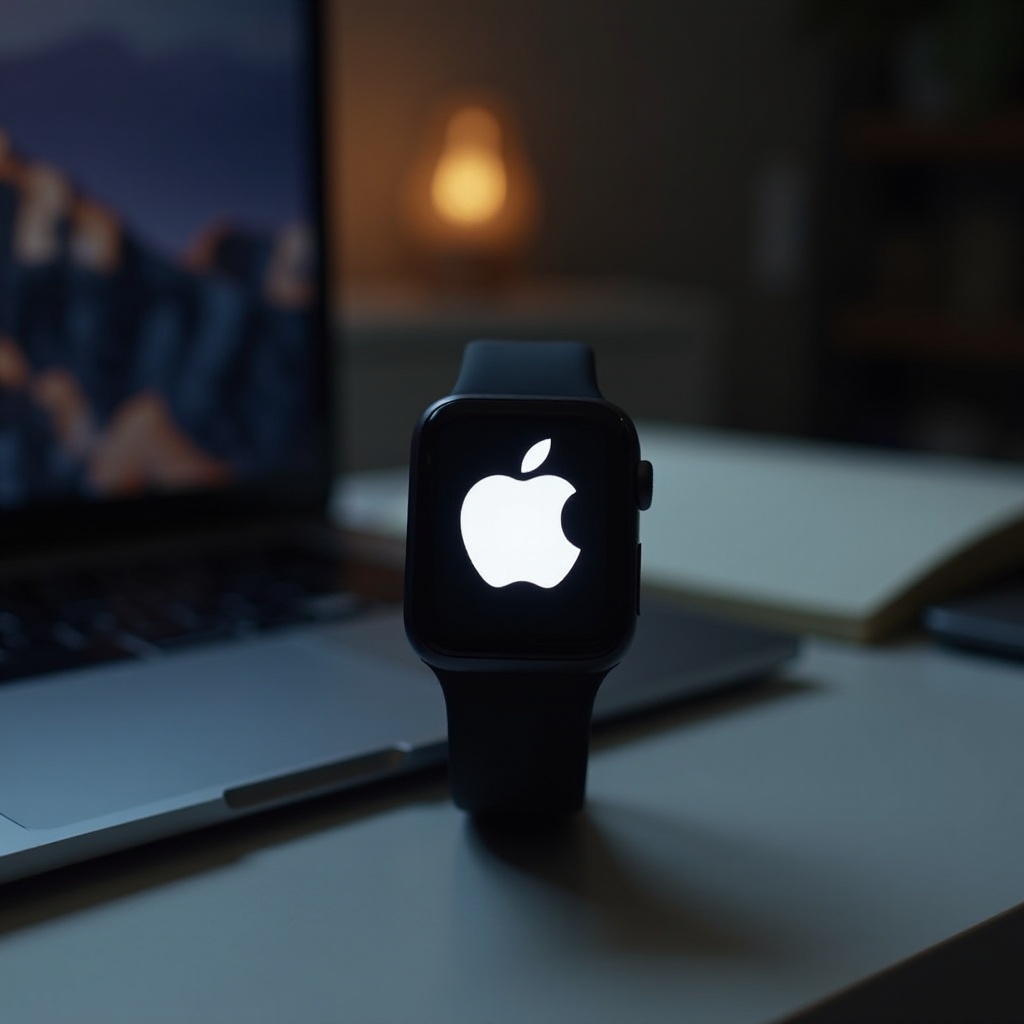 Apple Watch näyttää Apple-logoa